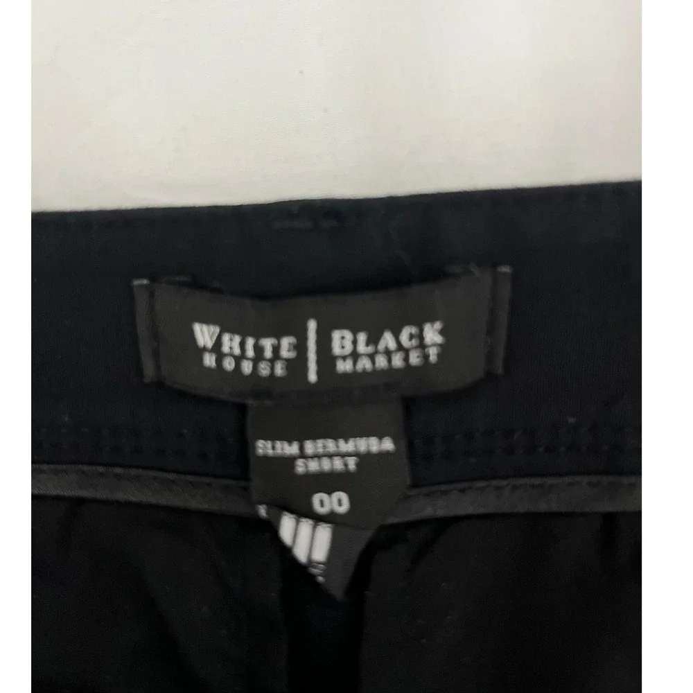 White House Black Market Minimalist Classic  Bermuda Shorts‎ Slim Fit Black 00